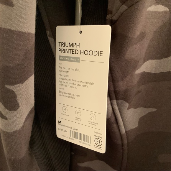 Athleta Triumph Printed Hoodie - Camo - NWT - Medium - Picture 10 of 11
